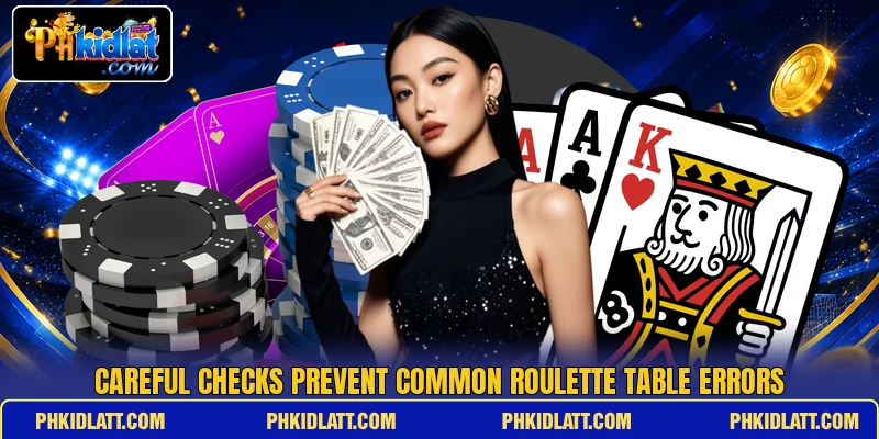 Careful checks prevent common roulette table errors
