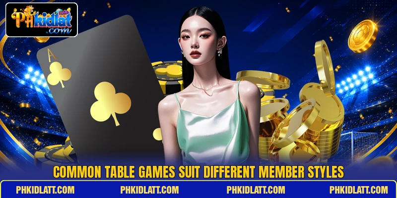 Common table games suit different member styles Common table games suit different member styles