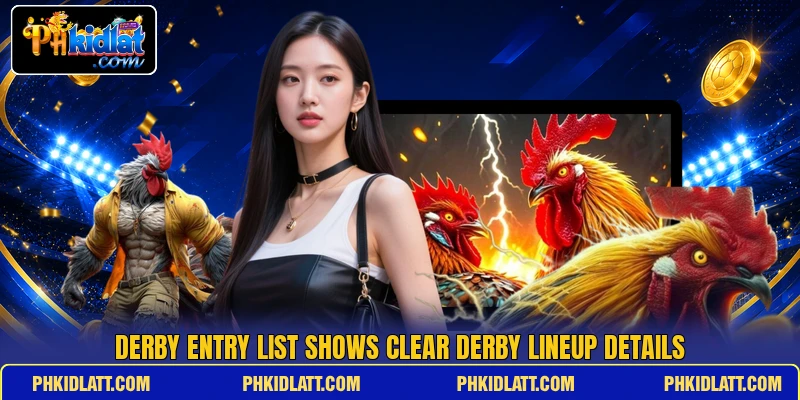 Derby Entry List shows clear derby lineup details