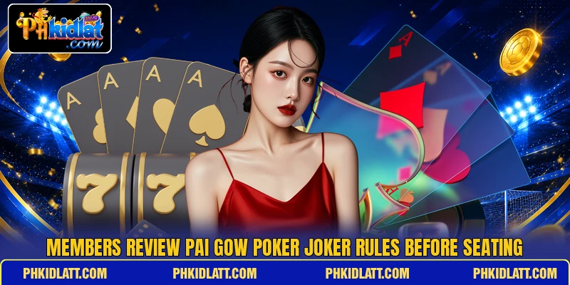 Members review pai gow poker joker rules before seating Members review pai gow poker joker rules before seating