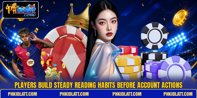 Players build steady reading habits before account actions Players build steady reading habits before account actions