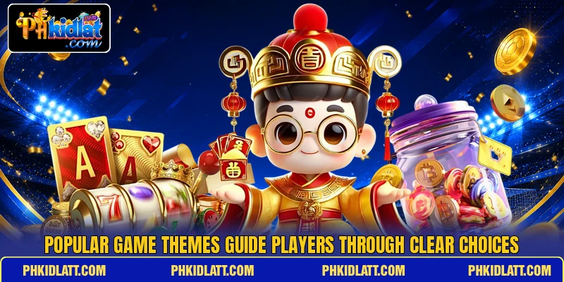 Popular game themes guide players through clear choices
