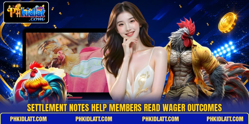 Settlement notes help members read wager outcomes